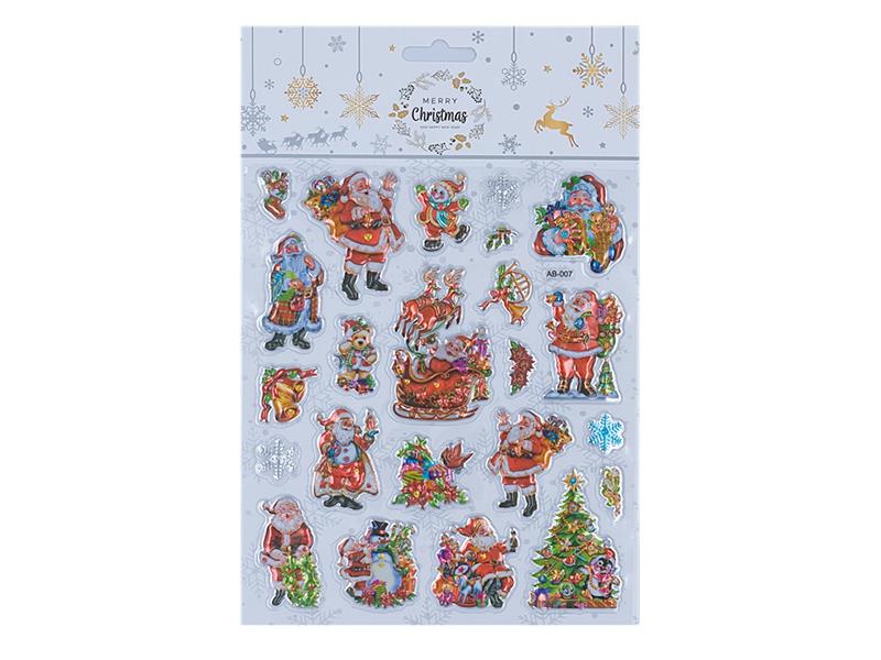 Large Size Christmas 3D Gold Stamping Sticker