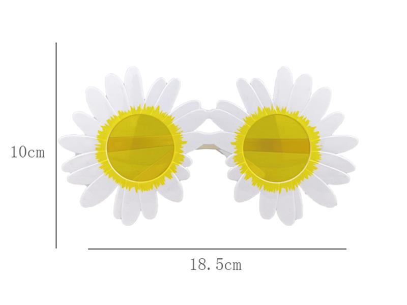 White Sunflower Glasses - Yellow Lens