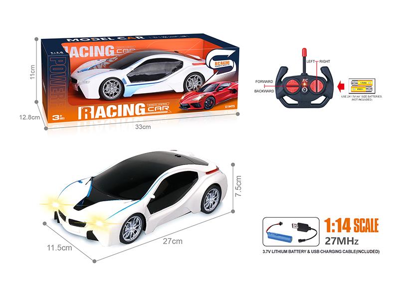 27Mhz 1:14 4-Channel Remote Control BMW i8 Simulated Car With Headlights(Included Batteries)