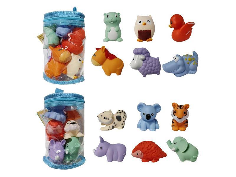 6pcs Cute Animals Bath Toys