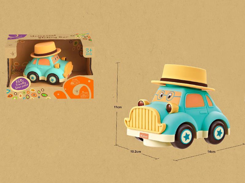 B/O Bump And Go Cartoon Vintage Car With Light And Music