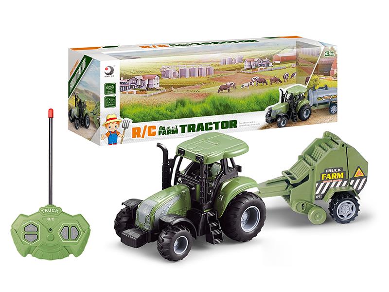 27Mhz Remote Control Farm Tractor With Threshing Machine