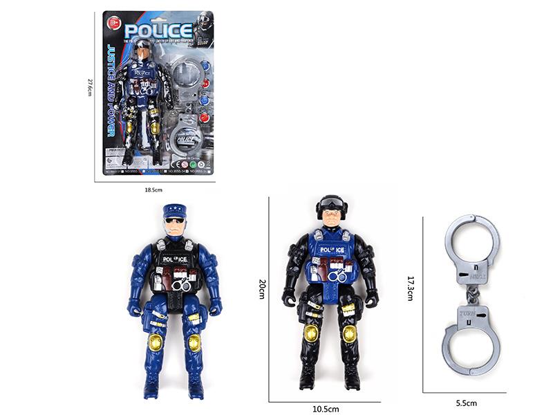 Policeman Toy With Flash Lights + Handcuffs