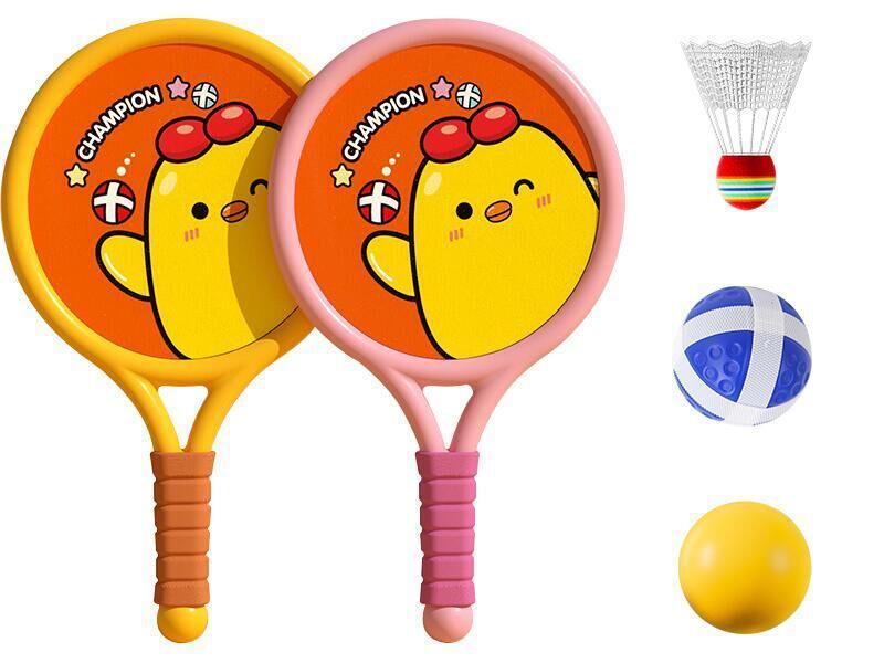 Racket Set(With 1 Sticky Ball, 1 Ping-Pong Ball, 1 Badminton)