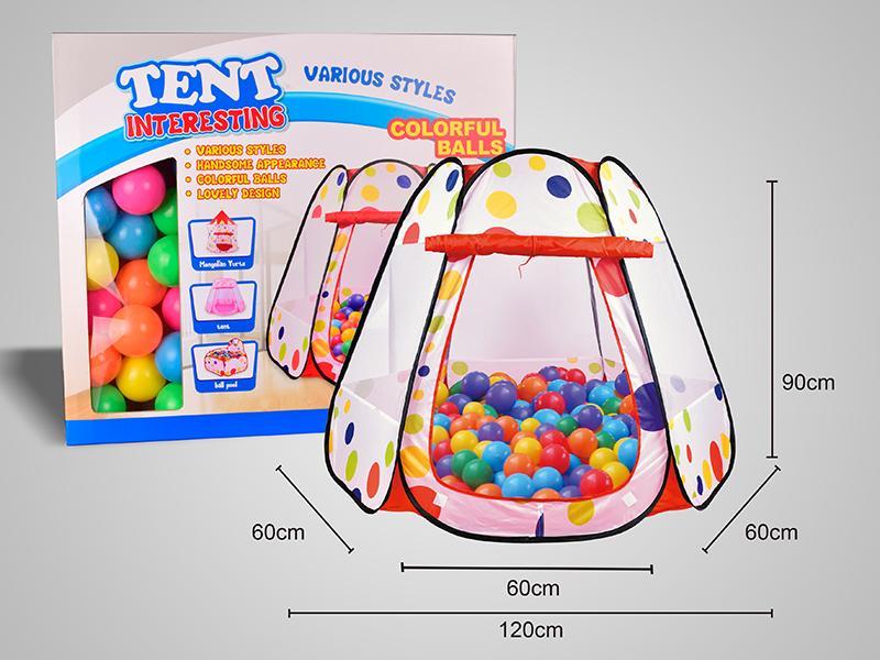 6CS Tent With 50PCS 6CM Ocean Balls