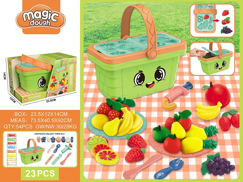 Color Clay Fruit Hand Basket Set 23pcs