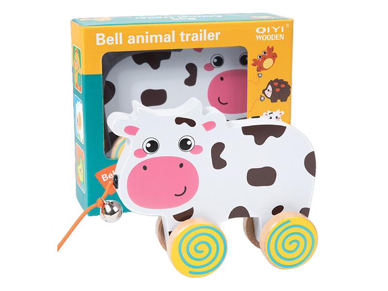 Wooden Cow Trailer With Bell