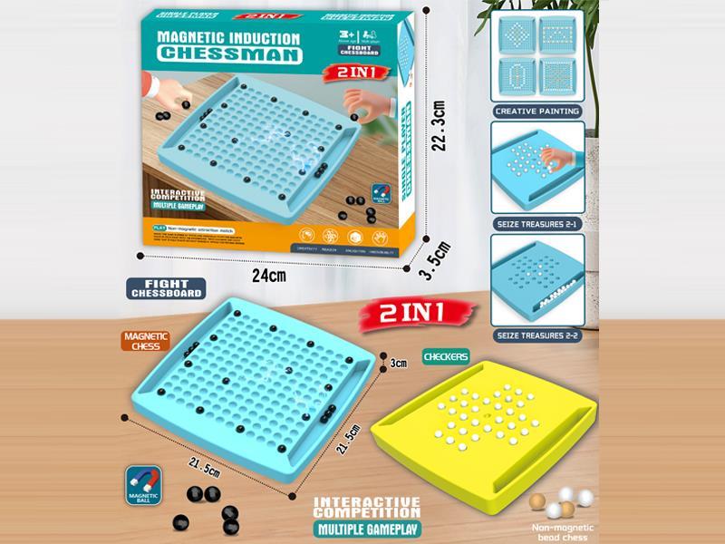 2 In 1 Magnetic Chess+Checkers