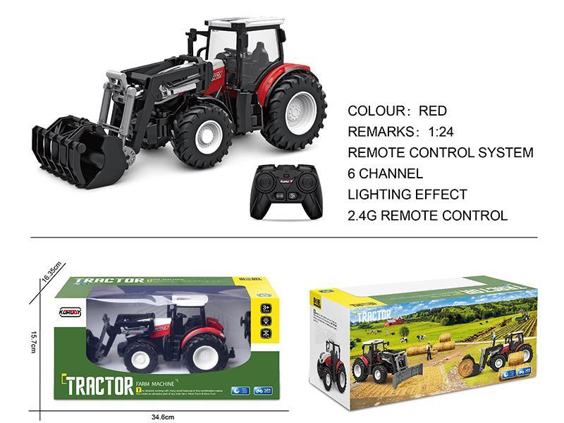 1:24 2.4G 6-Channel Remote Control Farm Tractor