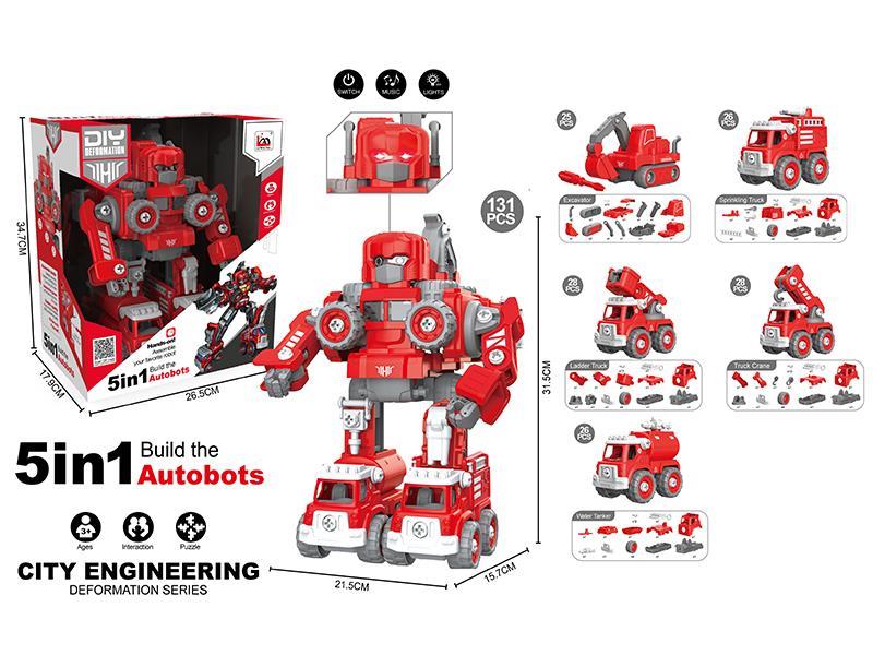 5 In 1 Transformation Fire Engine