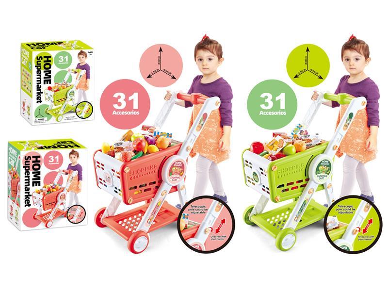 Shopping Cart With Fruits(31PCS)