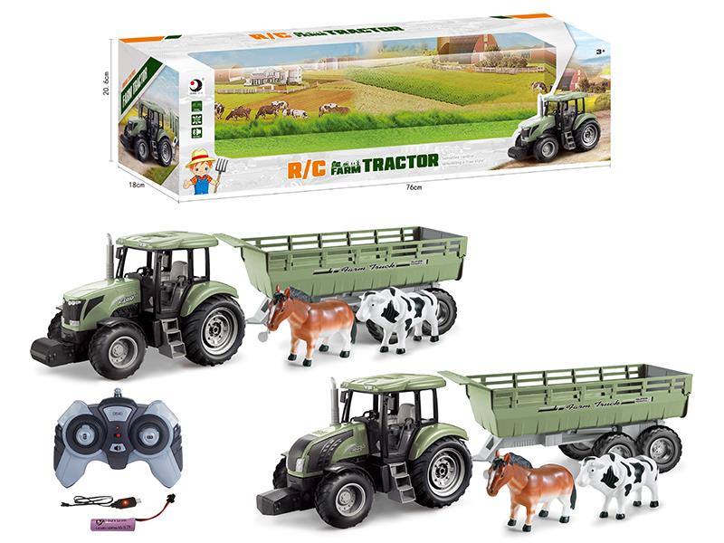 2.4G Remote Control Farm Tractor Trailer Toy(Demo + Sounds)