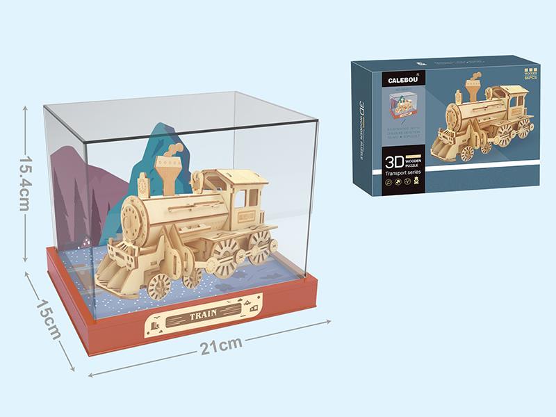 3D Wooden Transport Puzzle(Steam Train )