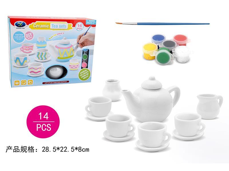 Ceramic Tea Sets DIY Series 14pcs