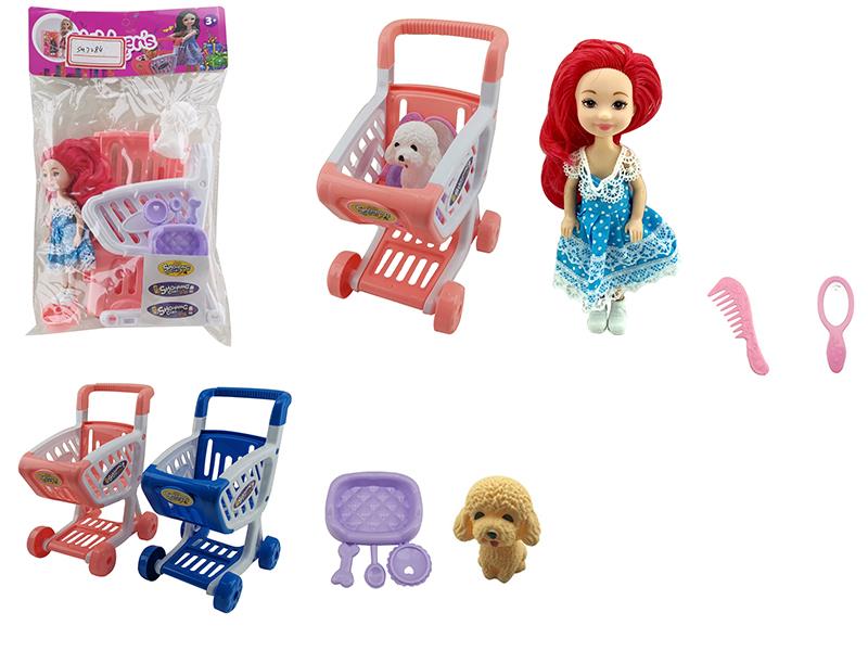 Shopping Cart Set With Doll