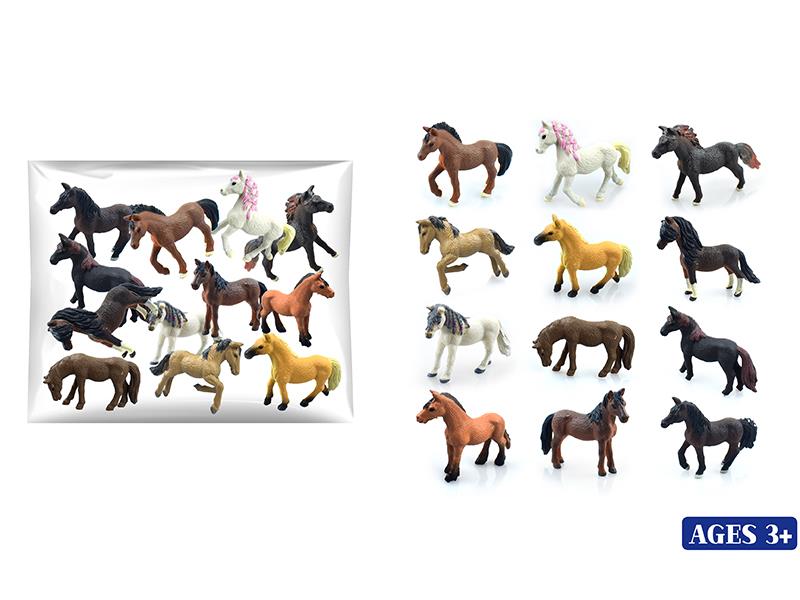 Model Horse Set 12pcs