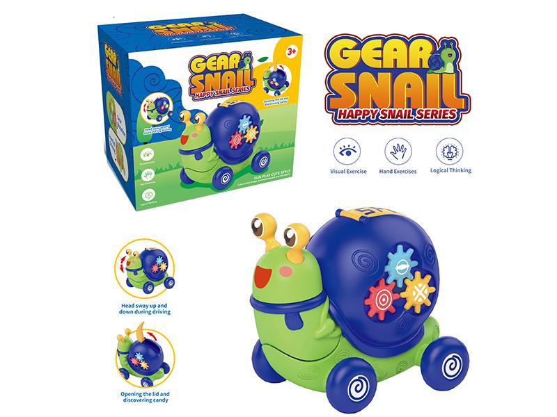 Friction Gear Snail(Head Sway Up And Down During Drving,Blue/Green/Orange)