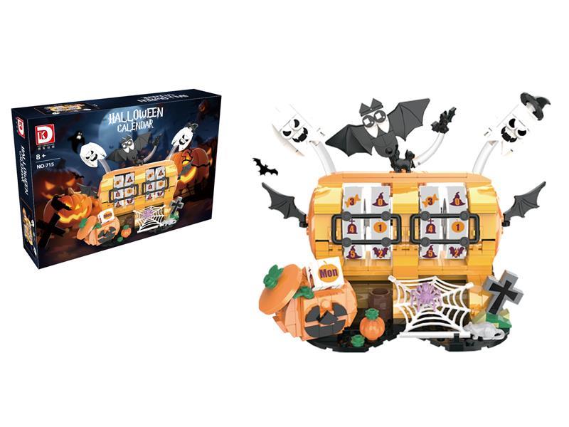 420PCS Halloween Calendar Building Blocks