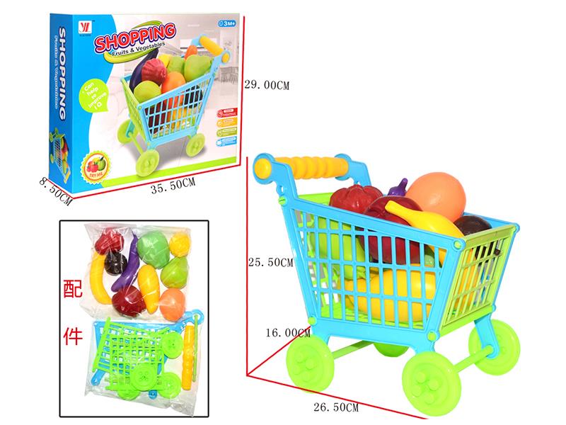 Shopping Cart + Fruits Set