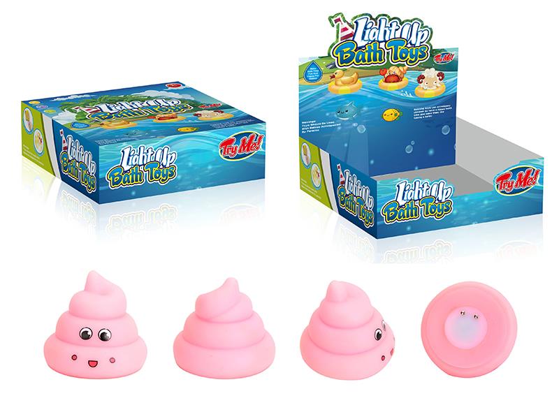 Cute Poop Light Up Bath Toys 12pcs