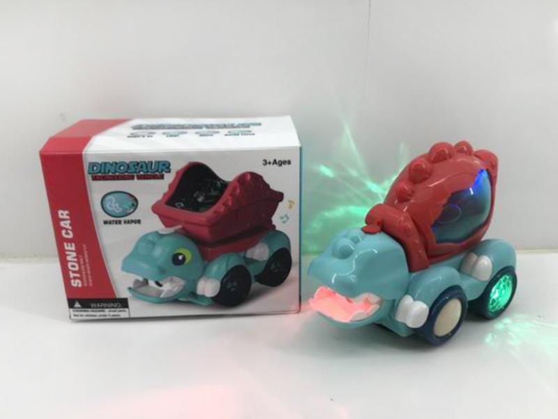 B/O Go And Bump Dinosaur Concrete Mixer With Light And Music