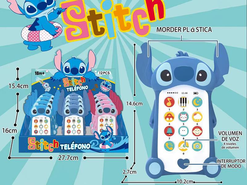 Stitch Early Education Music Mobile Phones 12pcs(Castellano)