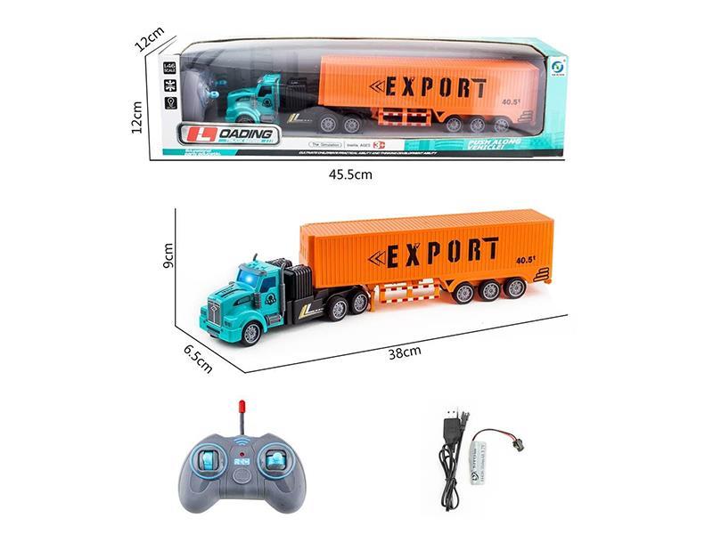 1:46 4-Channel Remote Control Container Truck With Light