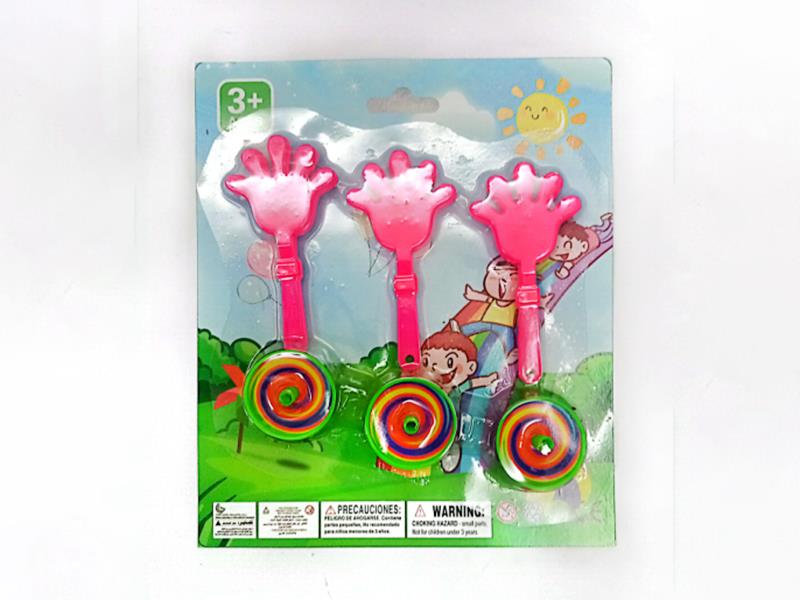 Hand Clapper + Spinning Tops Toys(6PCS)