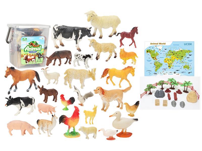 50pcs Pasture Animals Set