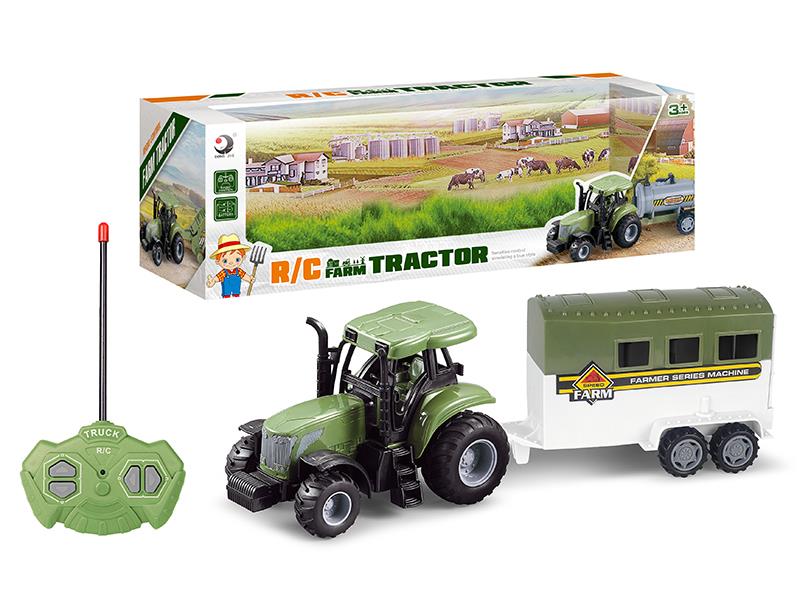 27Mhz Remote Control Farm Tractor With Horse Box