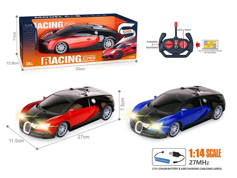 27Mhz 1:14 4-Channel Remote Control Bugatti Simulated Car With Headlights(Included Batteries)