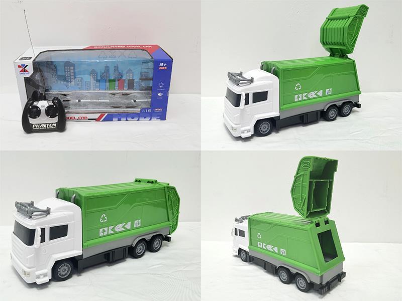 1:16 4-Channel Remote Control Sanitation Truck With Lights