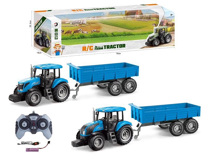 2.4G Remote Control Farm Tractor Trailer Toy(Demo + Sounds)