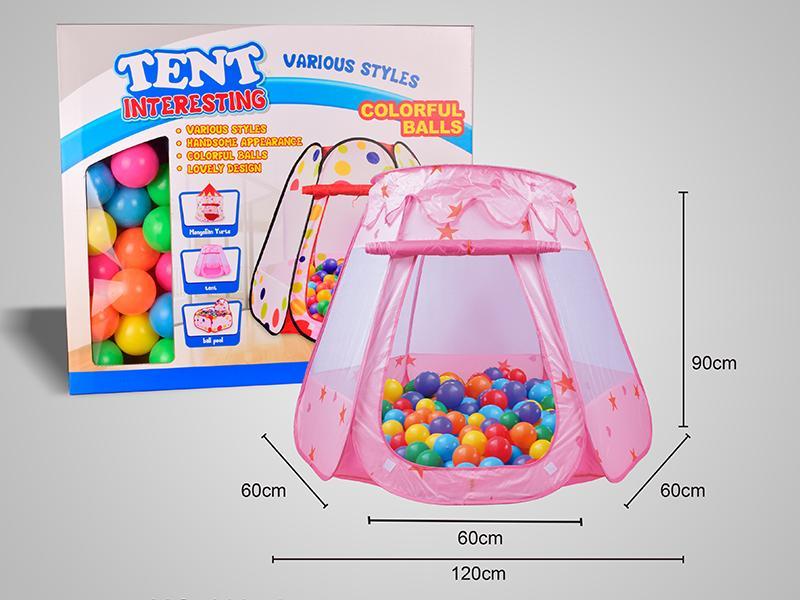 6CS Tent With 50PCS 6CM Ocean Balls