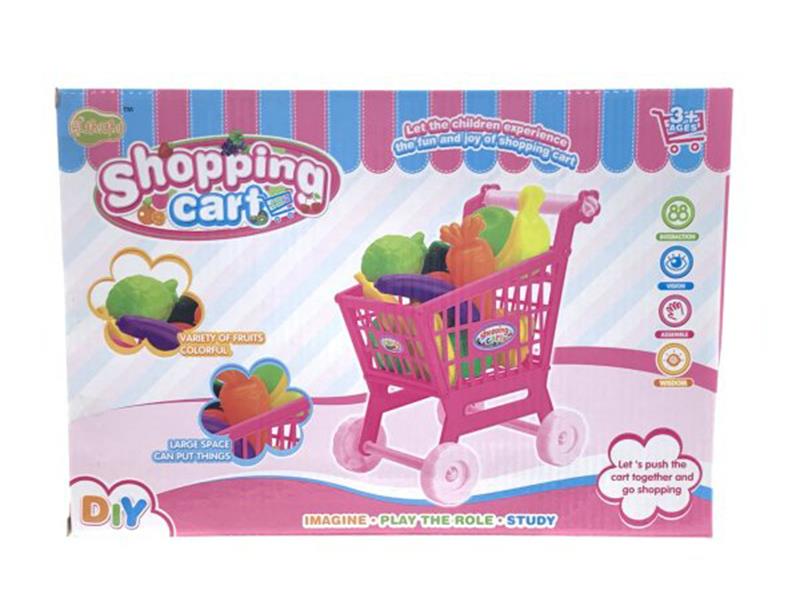 Shopping Cart + Fruits And Vegetable Set Set