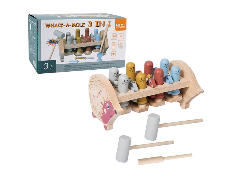 Wooden Whac-A-Mole 3 In 1