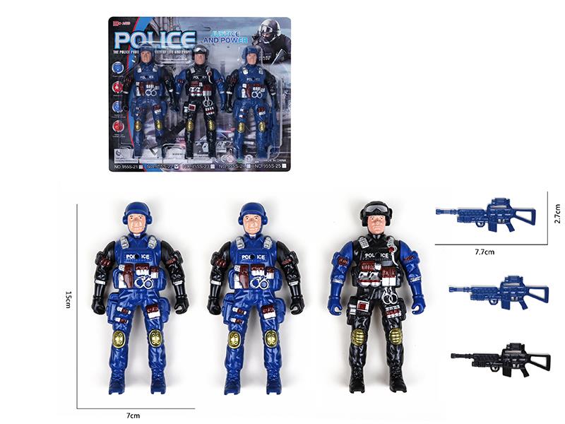 Policeman Toys 3pcs