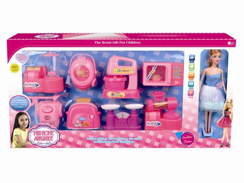 8pcs Small appliance Barbie set