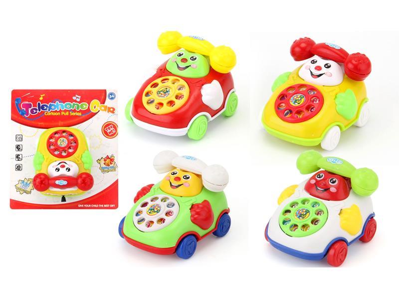 Pull String Telephone Car With Bell