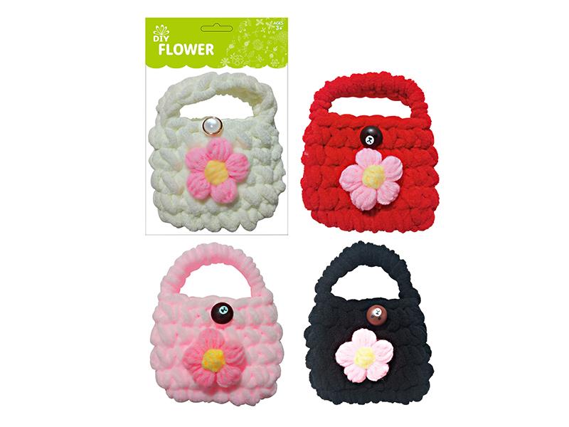 Handmade Knitted Mini Earphone Storage Handbag