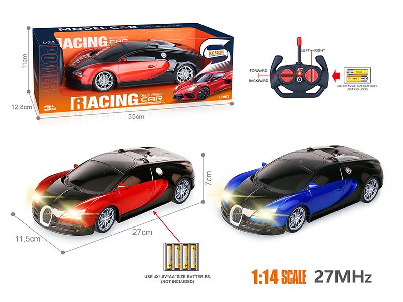 27Mhz 1:14 4-Channel Remote Control Bugatti Simulated Car With Headlights