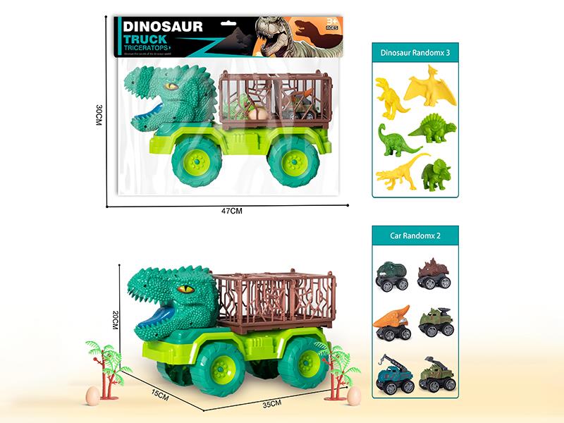 Slide Tyrannosaurus Rex Transport Truck Set 10pcs