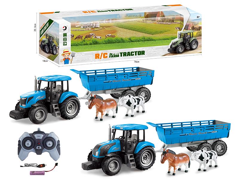 2.4G Remote Control Farm Tractor Trailer Toy(Demo + Sounds)