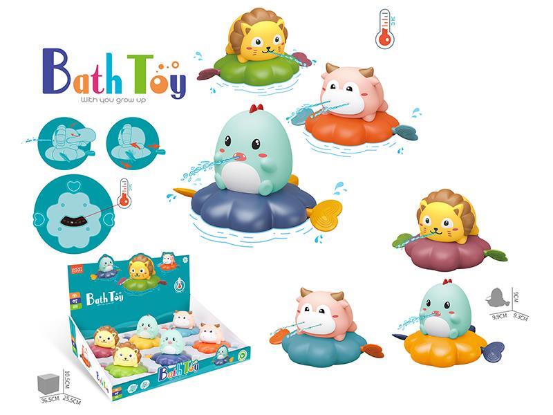 Pull Line Animals Bath Toys 6pcs(Water Temperature Test)