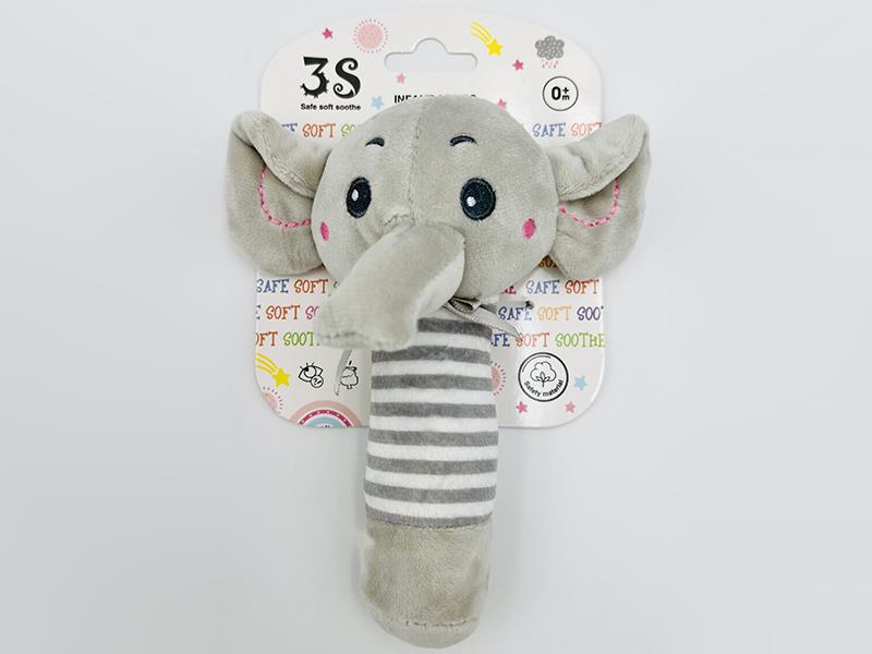 Plush Animal Baby Rattle Stick