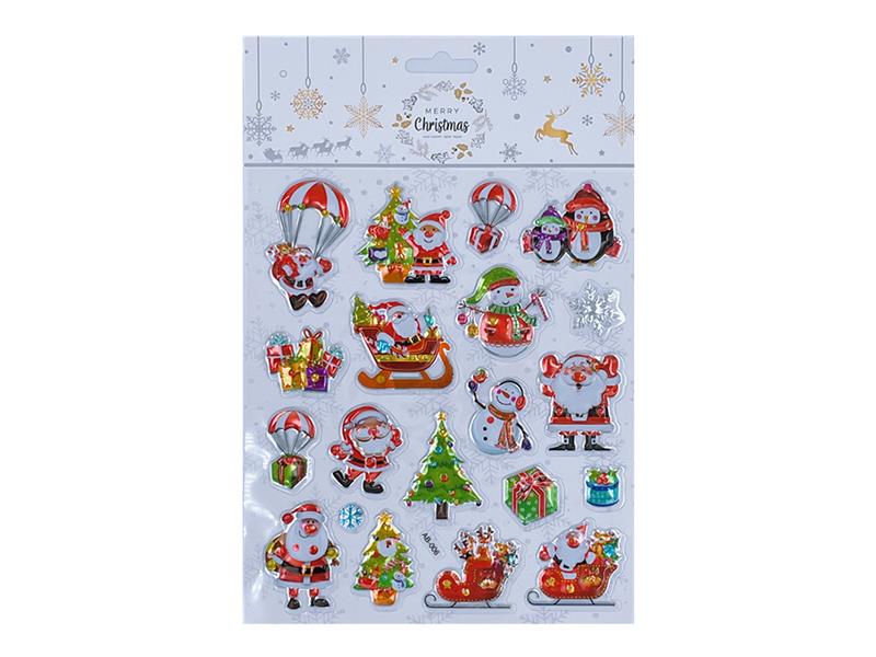 Large Size Christmas 3D Gold Stamping Sticker