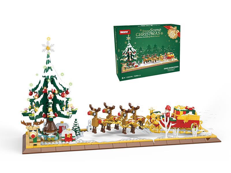 Christmas Snow Scene Builling Blocks 830pcs