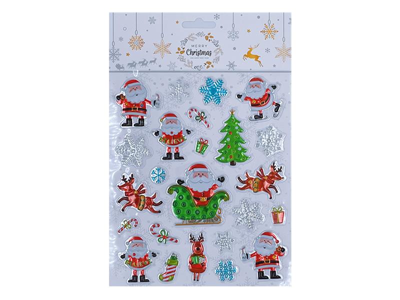 Large Size Christmas 3D Gold Stamping Sticker