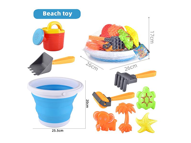 Folding Sand Bucket Set 9pcs