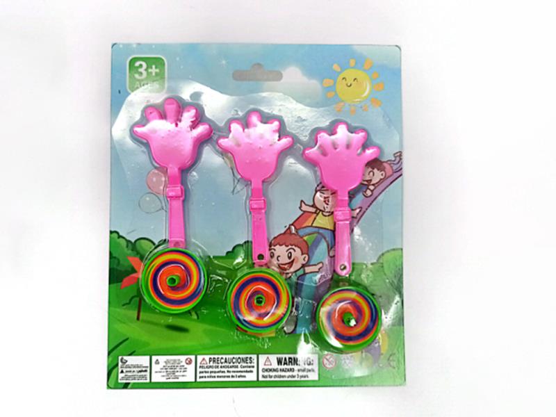 Hand Clapper + Spinning Tops Toys(6PCS)